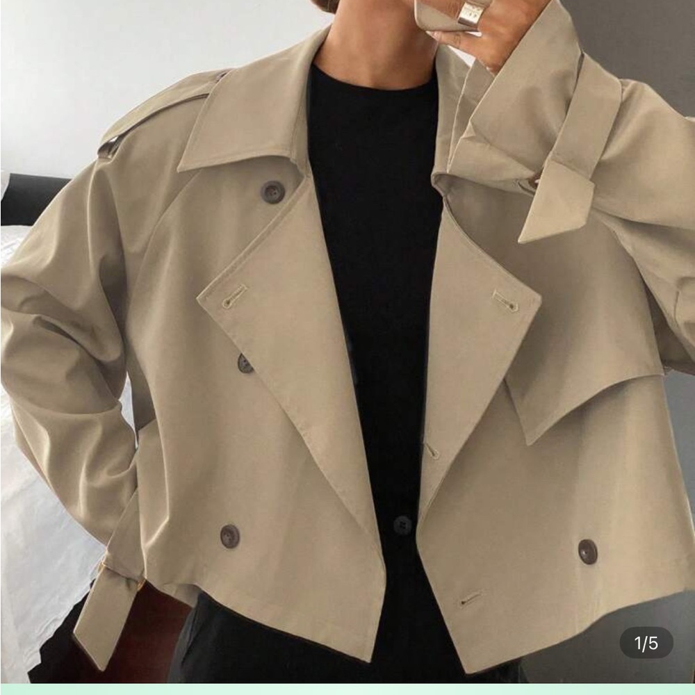 Classic Tan Short Trench Coat